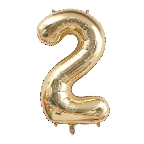 Alaoo Luftballon 2 Geburtstag Zahl, 40 Zoll Gold Creme Folienballon, Riesenzahl Ballon für Mädchen Junge Geburtstag Party Dekoration Jahrestag Dekorationen Alaoo Luftballon 2 Geburtstag Zahl, 40 Zoll Gold Creme Folienballon, Riesenzahl Ballon für Mädchen Junge Geburtstag Party Dekoration Jahrestag Dekorationen von Alaoo