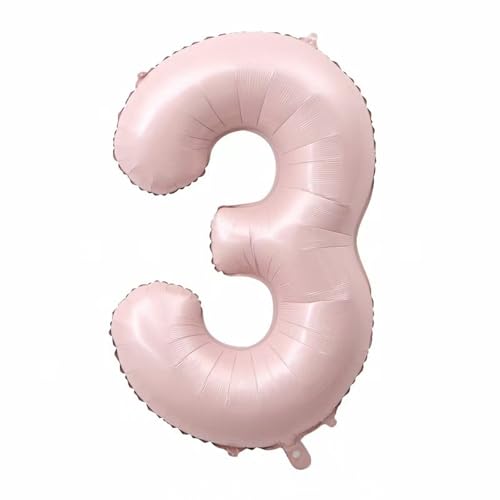 Alaoo Luftballon 3 Geburtstag Zahl, 40 Zoll Rosa Creme Folienballon, Riesenzahl Ballon für Mädchen Junge Geburtstag Party Dekoration Jahrestag Dekorationen Alaoo Luftballon 3 Geburtstag Zahl, 40 Zoll Rosa Creme Folienballon, Riesenzahl Ballon für Mädchen Junge Geburtstag Party Dekoration Jahrestag Dekorationen von Alaoo