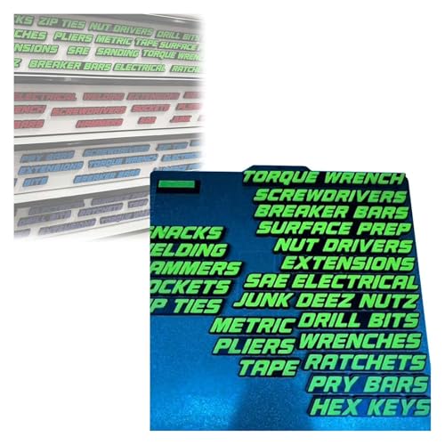 Werkzeugkasten-Schubladenanhänger, 3D-magnetische Werkzeugkasten-Organizer, Etiketten, Mini-wiederverwendbare Werkzeugkasten-Schubladen, Organisationsetiketten, Abzeichen-Aufkleber, leicht zu lesender Werkzeugkasten-Schubladenanhänger, 3D-magnetische Werkzeugkasten-Organizer, Etiketten, Mini-wiederverwendbare Werkzeugkasten-Schubladen, Organisationsetiketten, Abzeichen-Aufkleber, leicht zu lesender von Alapek