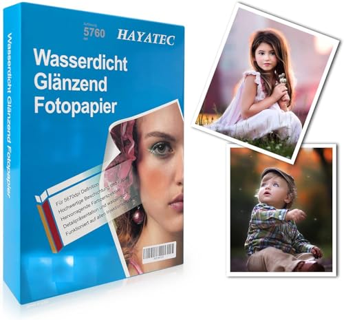 100 Blatt Fotopapier 13x18 cm hoch glänzend Tintenstrahldrucker 240g/m² Fotopapier Fotokarten Photokarten Sofort Trocken Wasserfest Hochweiß Fotoblätter von Alaskaprint