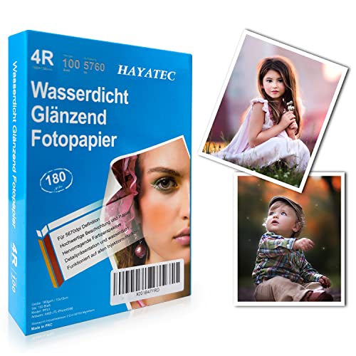 100 Blatt fotopapier 10x15 hoch glänzend tintenstrahldrucker 180g/m² Photopapier Fotokarten Photokarten Sofort Trocken Wasserfest Hochweiß fotoblätter von Alaskaprint