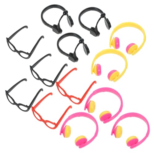 Alasum Miniatur-Brille Puppen-Headset 30 cm Kunststoff-Spielzeug-zubehörset Zum Anziehen Und Rollenspielen Für Mädchen von Alasum