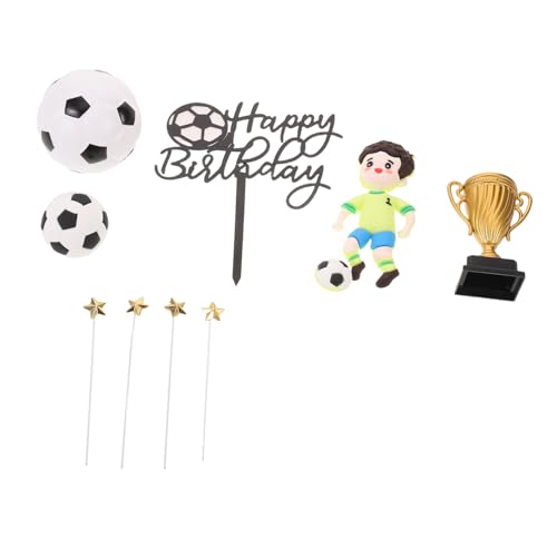 Alasum 1 Set Fußball-kuchendekorationen: Realistische Fußballspielerfiguren Und Fußballfeldaufsätze Für Sport-geburtstagsfeiern Alasum 1 Set Fußball-kuchendekorationen: Realistische Fußballspielerfiguren Und Fußballfeldaufsätze Für Sport-geburtstagsfeiern von Alasum