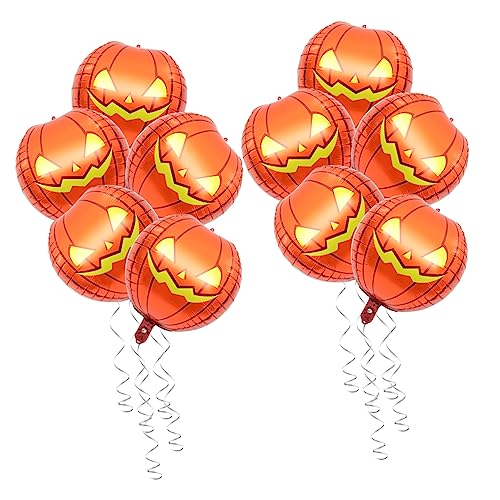 Alasum 10 Stück Teiliges Aufblasbares Kürbis Deko Aluminiumfolie Langlebige Halloween Party Luftballons Sichere Halloween Inflatables für Innen und Außenbereich Orangefarben Alasum 10 Stück Teiliges Aufblasbares Kürbis Deko Aluminiumfolie Langlebige Halloween Party Luftballons Sichere Halloween Inflatables für Innen und Außenbereich Orangefarben von Alasum
