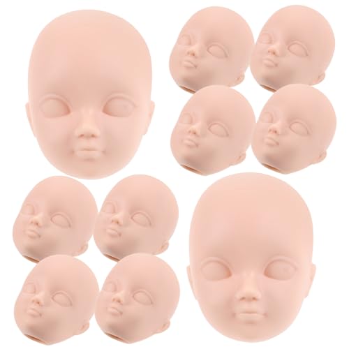 Alasum 10 Stück Teiliges DIY Puppenkopf aus Geruchlosem Kunststoff Leichte für Bastelprojekte und Schminkübungen für Puppenherstellung Kindergeburtstag Kreatives Puppenzubehör von Alasum