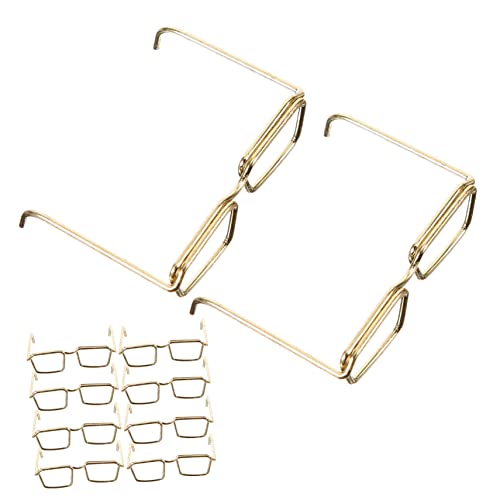 Alasum 10 Stücke Miniatur Puppe Brille Rahmen Metall Draht Brille für Dress-up Keine Objektiv Spielzeug Alasum 10 Stücke Miniatur Puppe Brille Rahmen Metall Draht Brille für Dress-up Keine Objektiv Spielzeug von Alasum