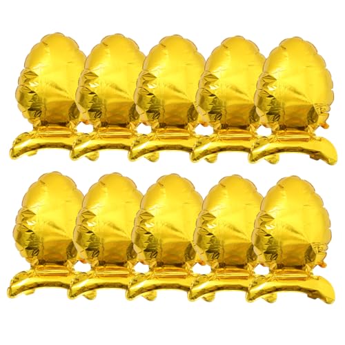 Alasum 10st Osterei-luftballon Aus Aluminiumfolie Eierballons Heliumtanks Für Ballons Ballonbogen Ballonstreifen Tischballonständer-kit Eid-ballons Osterballon Blase Golden von Alasum