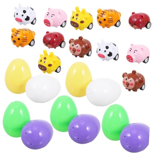 Alasum 12 Sätze Eier Aus Tierkarren Tierisches Ei-passendes Dinosaurier-eier Für Für Jungen Kleinkindspielzeug Mini-eier Plastik Colorful von Alasum