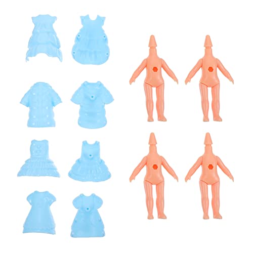 Alasum 12 Stück Kinderspielzeug bastelset basteln für Puppenkleidung Toys Kid Toys Zubehör für Babypuppen Zubehör für Puppenkörper Körperzubehör für Puppen Plastik Blue von Alasum