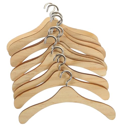 Alasum 12cm Holz Mini Kleiderbügel Puppe Kleidung Kleiderbügel Kleiderbügel für Puppen für Puppe Salons Platzsparende Schäden von Alasum