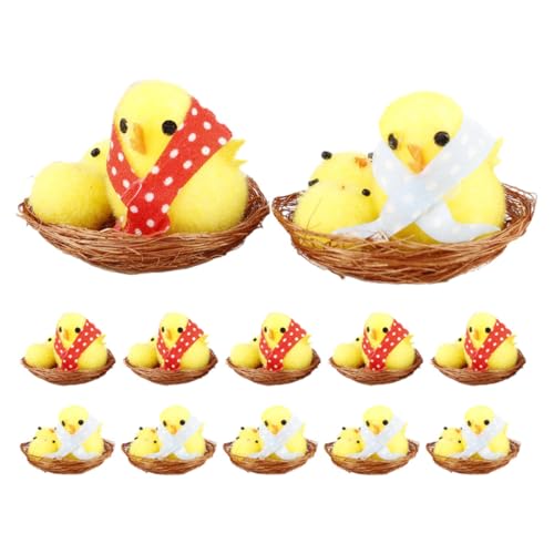 Alasum Osterhühner 12 Stück Mini-kükennest Künstliche Osterküken Osterküken Für Die Osterdekoration Für Osterfeiern Alasum Osterhühner 12 Stück Mini-kükennest Künstliche Osterküken Osterküken Für Die Osterdekoration Für Osterfeiern von Alasum
