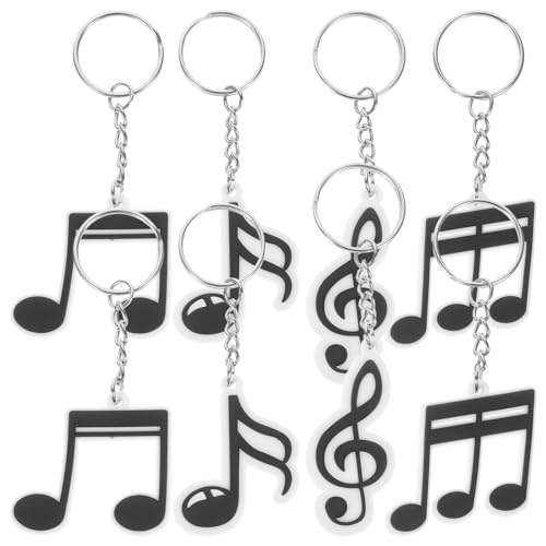 Alasum 20 Stück Musik-Schlüsselanhänger – Musiknoten-Schlüsselanhänger Musiknoten-Schlüsselanhänger Musik-Mikrofon-Anhänger Tanzparty-Geschenke von Alasum