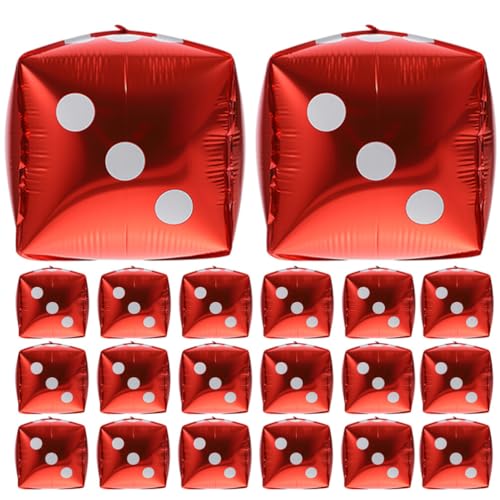 20 Stücke Würfel Würfel Aluminium Folie Ballons Party Ballon Dekorationen Folie Ballons Für Thema Veranstaltungen von Alasum