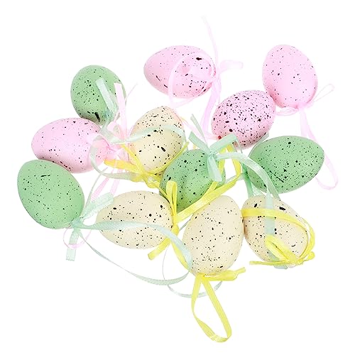 Alasum 24 Stück Mini-Ostereier ostereier easter egg decoration Ostereier Partydekoration mini ostereier Babyparty-Spiele Ostern ostereier anhänger Ostereier selber machen Plastik von Alasum
