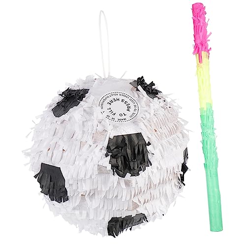 Alasum 2Stücke Fußball Pinata mit Stock Sportliche Geburtstagsfeier Dekoration für Erwachsenenpartys Selbstbefüllbar Fußball Themenfeiern von Alasum