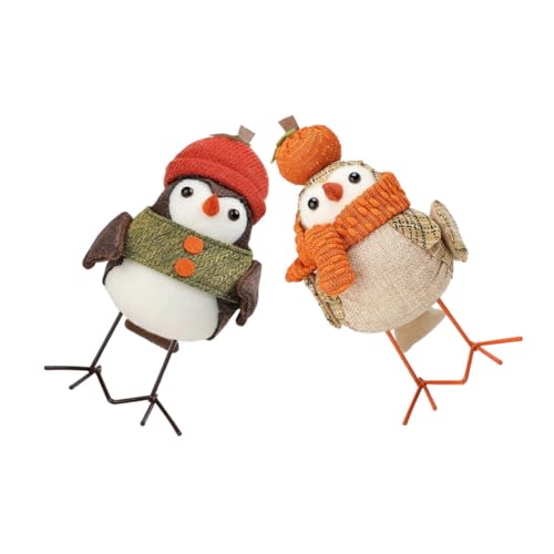 Alasum 2stücke Herbst Vogel Deko Figuren Für Tisch Stoff-vogelornamente Für Erntedankfest Und Herbstliche Dekoration Als Tischmittelpunkt Oder von Alasum