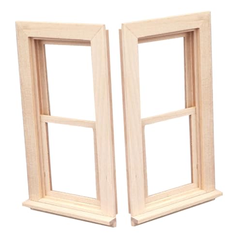 Alasum 2stücke Miniatur Puppenhaus Fenster Aus Unbehandeltem Holz Maßstab Für Kreative -projekte Puppenhaus Möbel Und Zubehör Alasum 2stücke Miniatur Puppenhaus Fenster Aus Unbehandeltem Holz Maßstab Für Kreative -projekte Puppenhaus Möbel Und Zubehör von Alasum