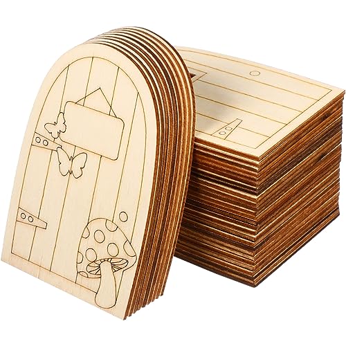 Alasum Handgefertigte Mini-feentüren Aus Holz 36-teilig Unbemalt Set für Dekorations- und Bastelprojekte Alasum Handgefertigte Mini-feentüren Aus Holz 36-teilig Unbemalt Set für Dekorations- und Bastelprojekte von Alasum