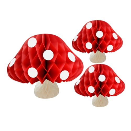 Alasum Hängende Pilz-Dekorationen Waben Für Partyzubehör 3 Stück Hochzeitsdekor Pilz-waben-Dekorationen Weihnachtsbaumschmuck Für Die Heimdekoration Alasum Hängende Pilz-Dekorationen Waben Für Partyzubehör 3 Stück Hochzeitsdekor Pilz-waben-Dekorationen Weihnachtsbaumschmuck Für Die Heimdekoration von Alasum