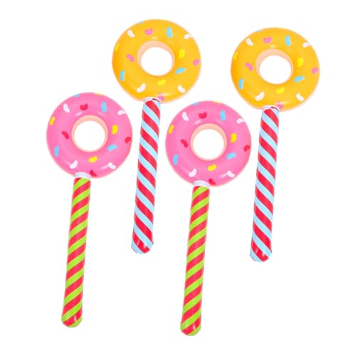 Alasum 4pcs Kids Inblisable Donut Ballons Pvc Pvc Donut Party Dekorationen Candyland Themenversorgungen Für Innen- Und Außengebrauch von Alasum