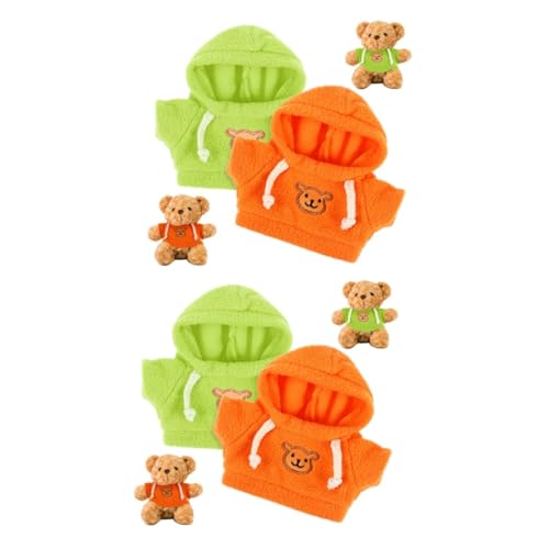 Alasum 4stücke Bärenpuppenkleidung Für Puppen Süße Kapuzenpullis Für Kuscheltiere Dekorative Kleidung Für Ausgestopfte Bären Für Puppen Spielzeugdekoration von Alasum
