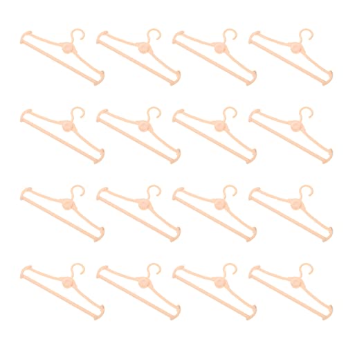 Alasum 50 Stück Puppenaufhänger Zubehör Glatte Backenzange Funky Puppen Kleidung Puppen Klamotten kleiderständer Puppenkleiderbügel aus Kunststoff Mini-Kleiderbügel für Puppenkleider Abs von Alasum
