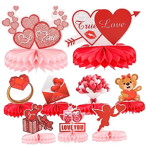 Alasum Neuartiges Waben-Ornament-Set 9-teiliges Party-Layout Verzierungen Für Die Feier Zum Valentinstag von Alasum