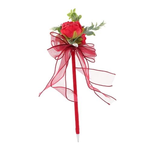 Alasum Kreativer Künstlicher Rosenballpoint Stift Schwarzer Tinte Rosenkopf -kugelschreiber Für Den Valentinstag Und Hochzeit von Alasum