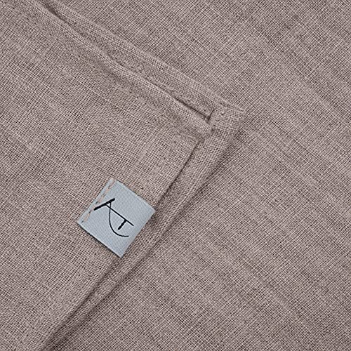 Albin & Tyne Tischdecke aus 100% Leinen – hochwertige Leinen Tischdecke handgefertigt in Europa – nachhaltige Tischdecke im minimalistischen Design – Natur Taupe von Albin & Tyne