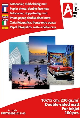 Albyco Fotopapier Inkjet 10x15 cm matt 230 gr/m², 2-seitig verpackt pro 100 Blatt Albyco Fotopapier Inkjet 10x15 cm matt 230 gr/m², 2-seitig verpackt pro 100 Blatt von Albyco