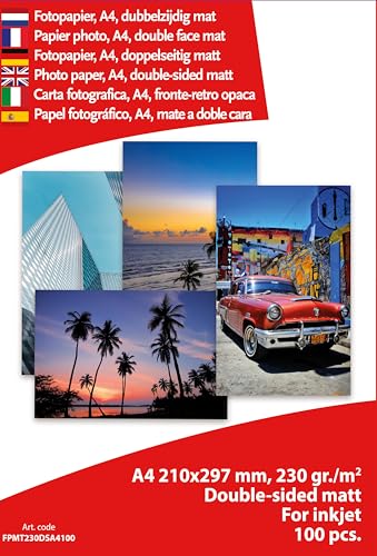 Albyco Fotopapier Inkjet A4 matt 230 gr/m², 2-seitig verpackt pro 100 Blatt von Albyco