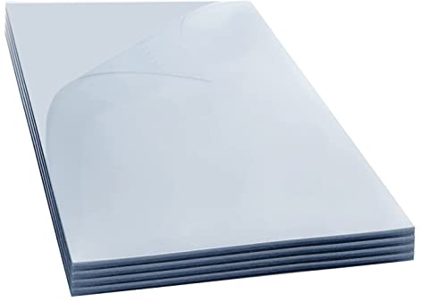 Albyco Klarsicht Einbanddeckel, Deckblatt, PVC Deckblätter,Klarsichtfolie - Transparent PVC, Format DIN A4, 210 x 297 mm, 0,20 mm/200 micron, Glänzend, pro 100 Stück von Albyco
