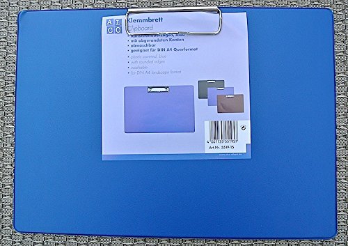 ALCO 5519-15 Klemmbrett Schreibplatte A4 Preishit quer - blau von Alco-Albert