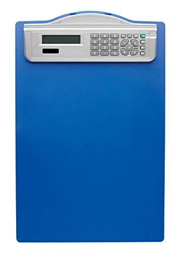 ALCO-Albert 5518-15 Klemmbrett mit Solarrechner, DIN A4, Maßeinteilung, blau von Alco-Albert