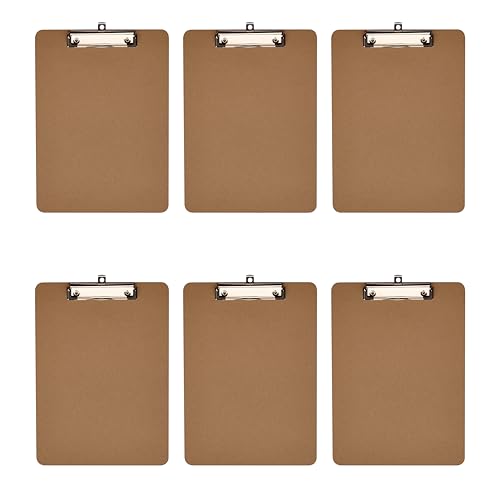 Alco-Albert 5522-16 - Klemmbretter DIN A4, 6 Clipboards aus Holzfasern, Schreibunterlage mit Metallklemme und Aufhängöse Alco-Albert 5522-16 - Klemmbretter DIN A4, 6 Clipboards aus Holzfasern, Schreibunterlage mit Metallklemme und Aufhängöse von Alco-Albert