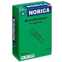 100 ALCO Büroklammern NORICA silber Metall von Alco