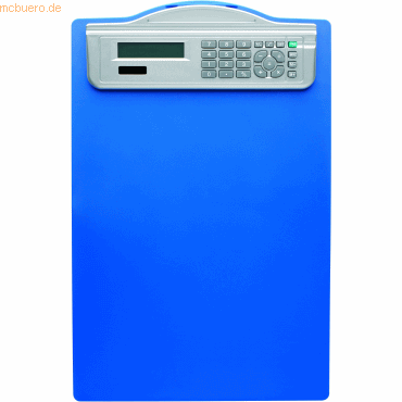 Alco Klemmbrett A4 Kunststoff mit Rechner dunkelblau von Alco
