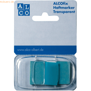20 x Alco Haftmarker Alcofix 43x25mm blau Kunststoffspender VE=50 Stüc von Alco