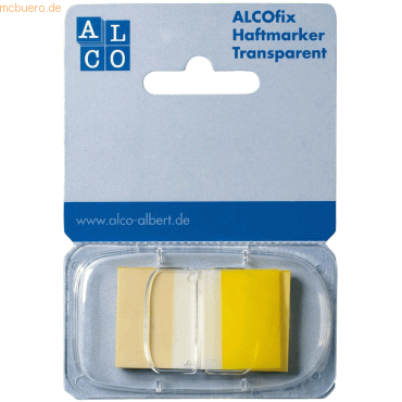 20 x Alco Haftmarker Alcofix 43x25mm gelb Kunststoffspender VE=50 Stüc von Alco