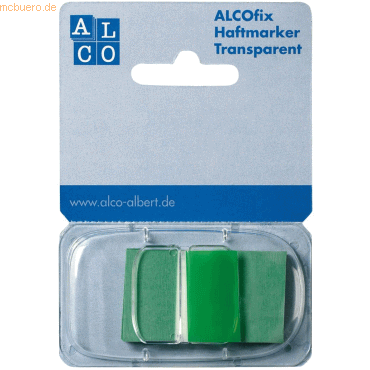 20 x Alco Haftmarker Alcofix 43x25mm grün Kunststoffspender VE=50 Stüc von Alco