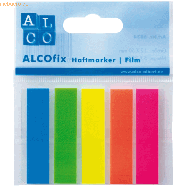 Alco Haftmarker Alcofix 50x12mm VE=5 Farben je 25 Stück von Alco