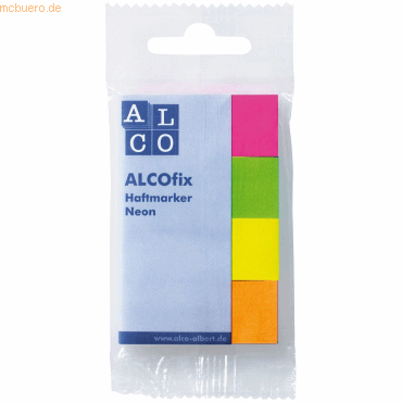 20 x Alco Haftmarker Alcofix neon 50x20mm VE=4 Farben je 50 Stück von Alco
