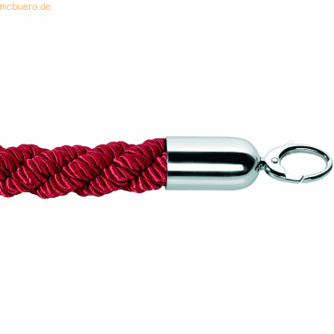 Alco Kordel für Seilständer 3cm mit Chrom-Endstück 1,5m rot von Alco