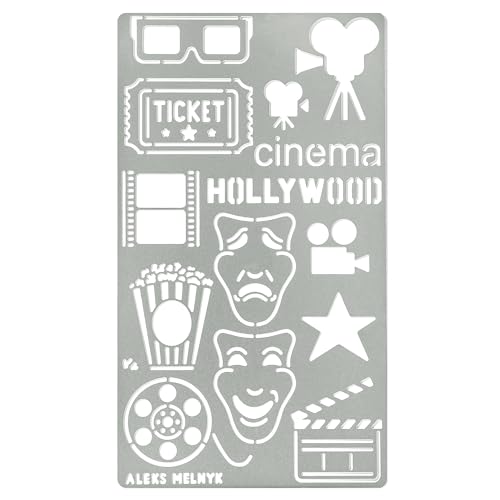 Aleks Melnyk #27 Schablone, Metall Vorlagen for Painting, Film, Kino, Symbole, 1 Stück, DIY Kunst Projekte, Stencil für Scrapbooking und Zeichnen, Brandmalerei Schablone, Basteln, Bullet Journaling Aleks Melnyk #27 Schablone, Metall Vorlagen for Painting, Film, Kino, Symbole, 1 Stück, DIY Kunst Projekte, Stencil für Scrapbooking und Zeichnen, Brandmalerei Schablone, Basteln, Bullet Journaling von Aleks Melnyk