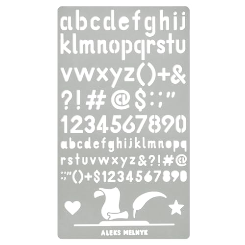 Aleks Melnyk Metallschablone Stencil, Alphabet, Buchstaben, Zahlen, Vintage Schrift, 1 Stück, Bullet Journaling Aleks Melnyk Metallschablone Stencil, Alphabet, Buchstaben, Zahlen, Vintage Schrift, 1 Stück, Bullet Journaling von Aleks Melnyk