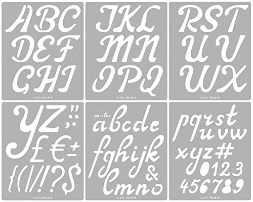 Aleks Melnyk #41 Schablonen Metall, Schablonen für Brandmalerei, planer metall, Stencils für Letters, Lettering, Alphabet, Buchstaben, Zahlen, gravur schablone, Schablonen Vintage Schrift, 6 Stück Aleks Melnyk #41 Schablonen Metall, Schablonen für Brandmalerei, planer metall, Stencils für Letters, Lettering, Alphabet, Buchstaben, Zahlen, gravur schablone, Schablonen Vintage Schrift, 6 Stück von Aleks Melnyk