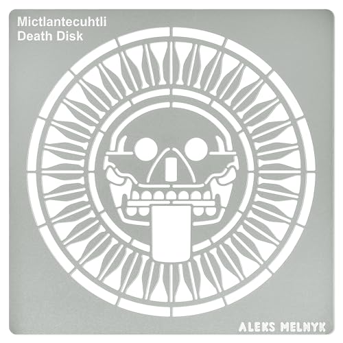 Aleks Melnyk Nr.432 Metallschablone, aztekische Todesscheibe, Mictlantecuhtli, Schablonenmuster und Symbole, kleine Schablone, 1 Stück, Vorlage für Holzverbrennung, Gravur, Basteln, Sammelalbum, Kunst Aleks Melnyk Nr.432 Metallschablone, aztekische Todesscheibe, Mictlantecuhtli, Schablonenmuster und Symbole, kleine Schablone, 1 Stück, Vorlage für Holzverbrennung, Gravur, Basteln, Sammelalbum, Kunst von Aleks Melnyk