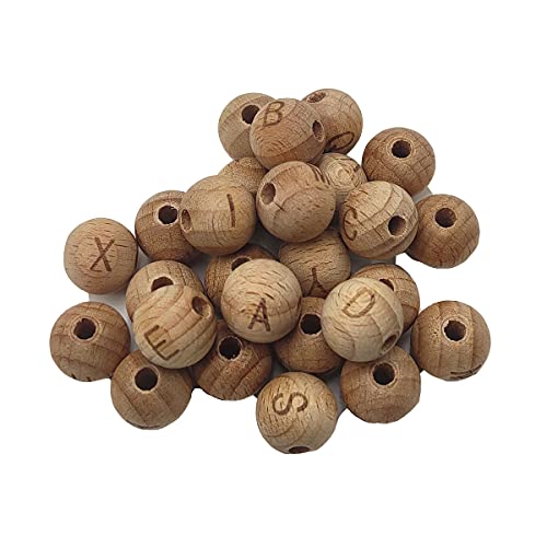 104 Stück Holz-Alphabet-Perlen, 14 mm runde Buchenholz-Buchstabenperlen, 3,5 mm Loch, Mix A-Z Buchstaben für DIY-Schmuckherstellung 104 Stück Holz-Alphabet-Perlen, 14 mm runde Buchenholz-Buchstabenperlen, 3,5 mm Loch, Mix A-Z Buchstaben für DIY-Schmuckherstellung von Alenybeby