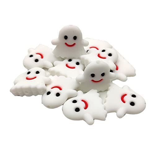 Alenybeby 10pcs White Color Silikon Gespenst Form Perle Bead Mini Nette Silikon Tier Perlen für Schlüsselanhänger DIY Perlen Mutter Armband Halskette Zubehör Alenybeby 10pcs White Color Silikon Gespenst Form Perle Bead Mini Nette Silikon Tier Perlen für Schlüsselanhänger DIY Perlen Mutter Armband Halskette Zubehör von Alenybeby