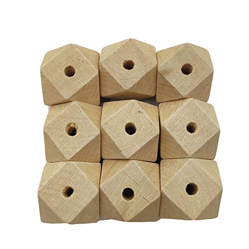 Alenybeby 20pcs Naturholz Hexagon Perle 25mm Handgemachte Holz Lose Perle für DIY Halskette Armband Schmuck Herstellung Zubehör von Alenybeby